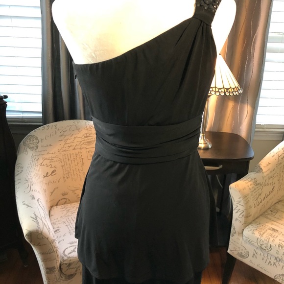 NWT beaded one shoulder Black Jumpsuit size 4 - Picture 5 of 6